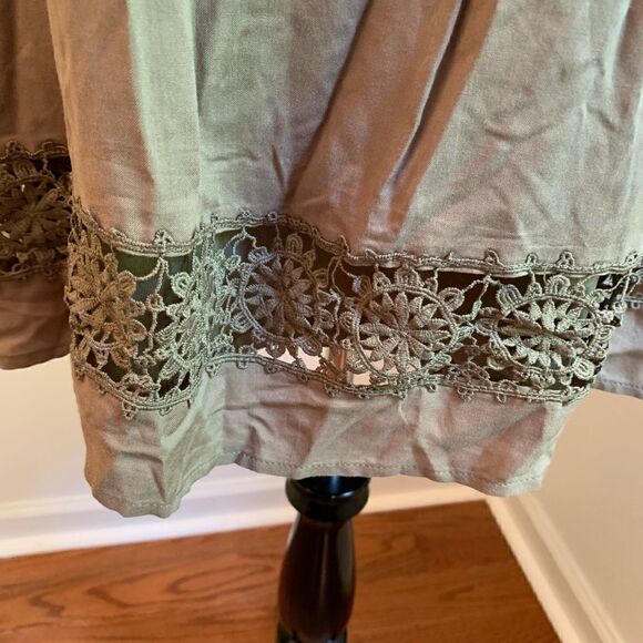NWT Lulu’s Olive Green Sundress Sz M - Picture 4 of 7